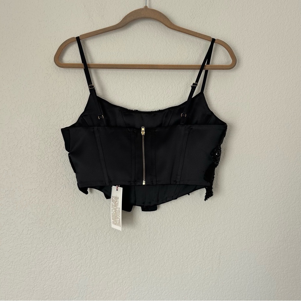 NWT LoveShackFancy Woodley Corset Camisole in Black - Picture 6 of 6